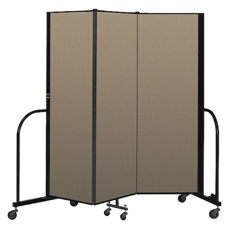 Screenflex Portable Room Divider, 3 Panel, 6 ft. H CFSL603-DW