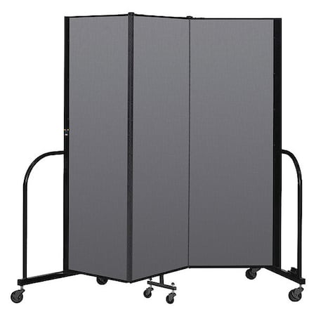 Screenflex Portable Room Divider, 3 Panel, 6 ft. H CFSL603-DG