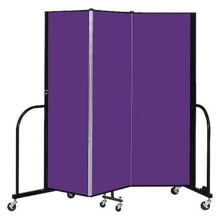 Screenflex Portable Room Divider, 3 Panel, 6 ft. H CFSL603-DP