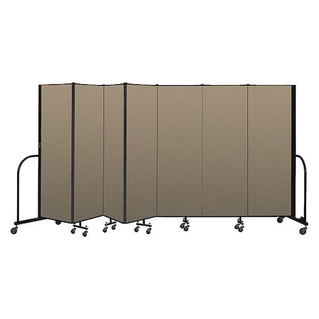Screenflex Portable Room Divider, 7 Panel, 6 ft. H CFSL607-DW