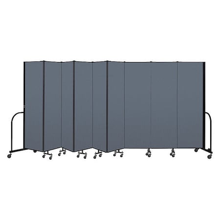 Screenflex Portable Room Divider, 9 Panel, 6 ft. 8"H CFSL689-DB