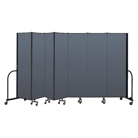Screenflex Portable Room Divider, 7 Panel, 6 ft. 8"H CFSL687-DB