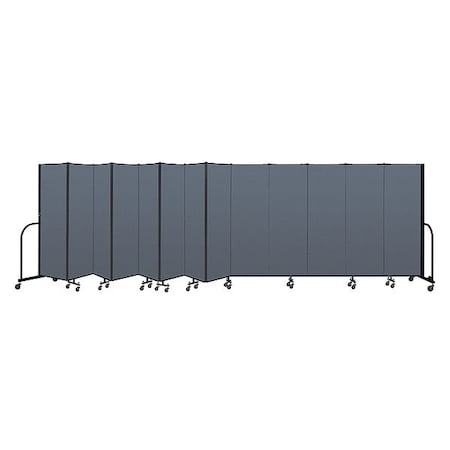 Screenflex Portable Room Divider, 13 Panel, 6 ft. H CFSL6013-DB