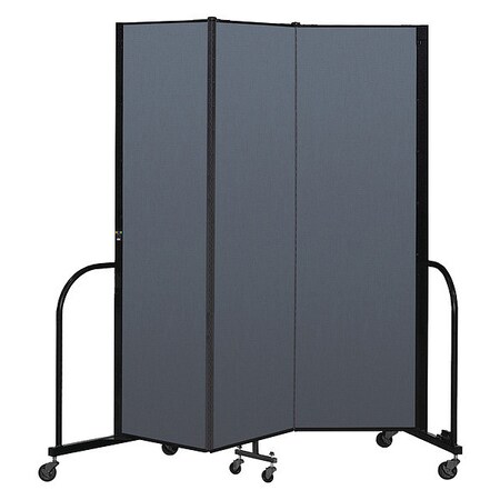 Screenflex Portable Room Divider, 3 Panel, 6 ft. 8"H CFSL683-DB