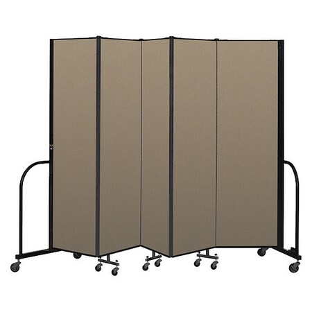 Screenflex Portable Room Divider, 5 Panel, 6 ft. 8"H CFSL685-DW