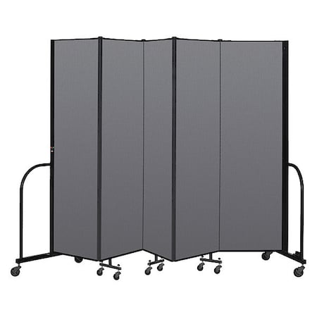 Screenflex Portable Room Divider, 5 Panel, 6 ft. 8"H CFSL685-DG