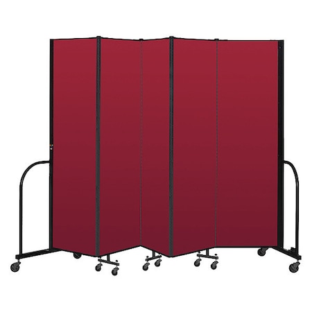 Screenflex Portable Room Divider, 5 Panel, 6 ft. 8"H CFSL685-DR