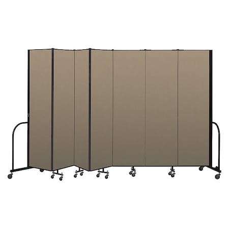 Screenflex Portable Room Divider, 7 Panel, 7 ft. 4"H CFSL747-CW