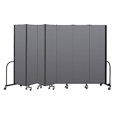Screenflex Portable Room Divider, 7 Panel, 7 ft. 4"H CFSL747-DG