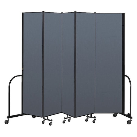 Screenflex Portable Room Divider, 5 Panel, 7 ft. 4"H CFSL745-DB