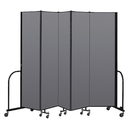 Screenflex Portable Room Divider, 5 Panel, 7 ft. 4"H CFSL745-DG