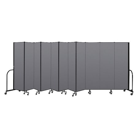 Screenflex Portable Room Divider, 11 Panel, 6 ft. 8"H CFSL6811-DG