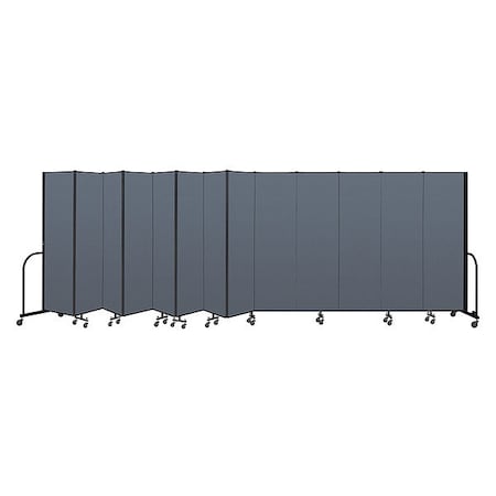 Screenflex Portable Room Divider, 13 Panel, 6 ft. 8"H CFSL6813-DB