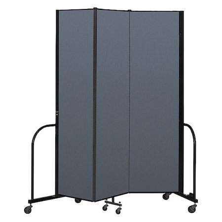 Screenflex Portable Room Divider, 3 Panel, 7 ft. 4"H CFSL743-DB