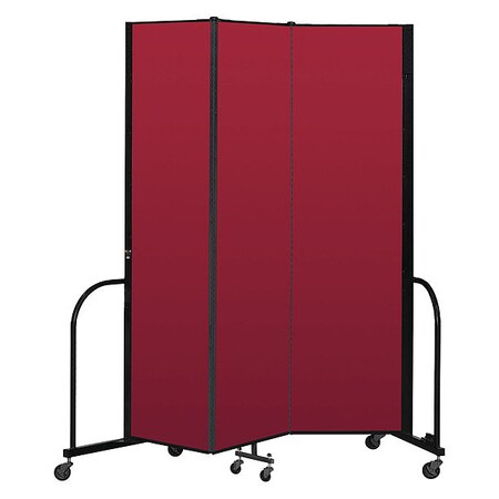 Screenflex Portable Room Divider, 3 Panel, 7 ft. 4"H CFSL743-DR