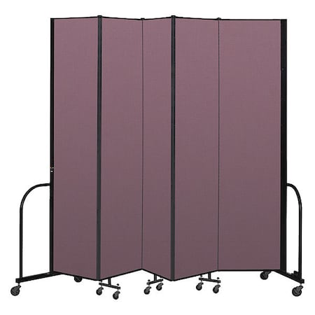Screenflex Portable Room Divider, 5 Panel, 8 ft. H CFSL805-DM
