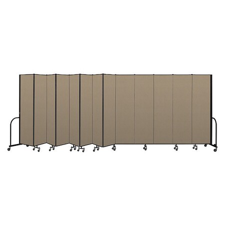 Screenflex Portable Room Divider, 13 Panel, 7 ft. 4"H CFSL7413-DW