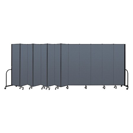 Screenflex Portable Room Divider, 13 Panel, 7 ft. 4"H CFSL7413-DB