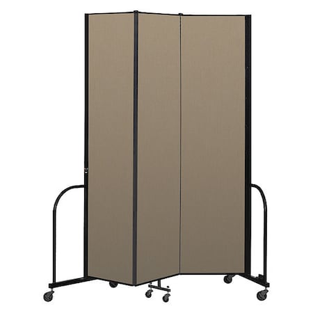 Screenflex Portable Room Divider, 3 Panel, 8 ft. H CFSL803-DW