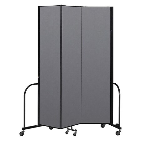 Screenflex Portable Room Divider, 3 Panel, 8 ft. H CFSL803-DG