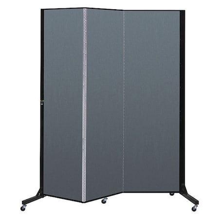 Screenflex Light Duty Room Divider, 3 Panel, 6 ft. 5" BFSL683-DB