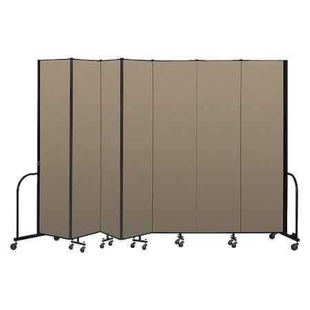 Screenflex Portable Room Divider, 7 Panel, 8 ft. H CFSL807-DW
