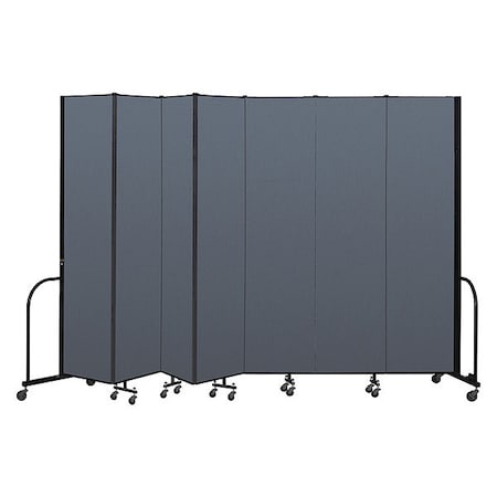 Screenflex Portable Room Divider, 7 Panel, 8 ft. H CFSL807-DB