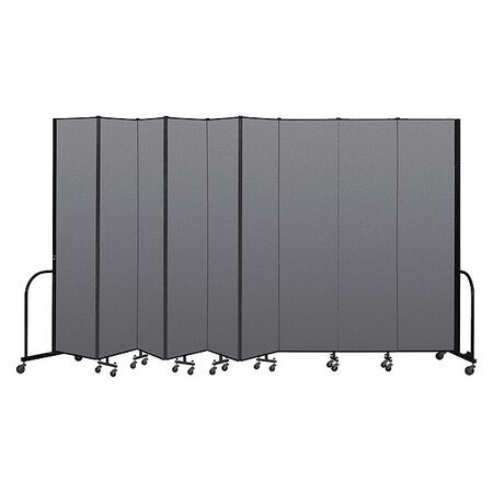 Screenflex Portable Room Divider, 9 Panel, 8 ft. H CFSL809-DG
