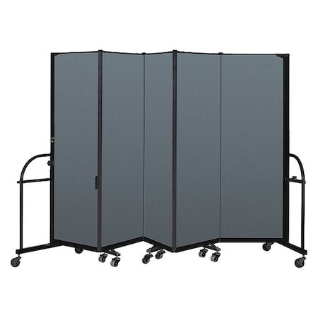 Screenflex Heavy Duty Room Divider, 5 Panel, 6 ft. H HFSL605-DB