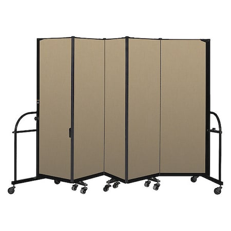 Screenflex Heavy Duty Room Divider, 5 Panel, 6 ft. H HFSL605-DW