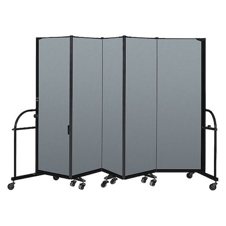 Screenflex Heavy Duty Room Divider, 5 Panel, 6 ft. H HFSL605-VB