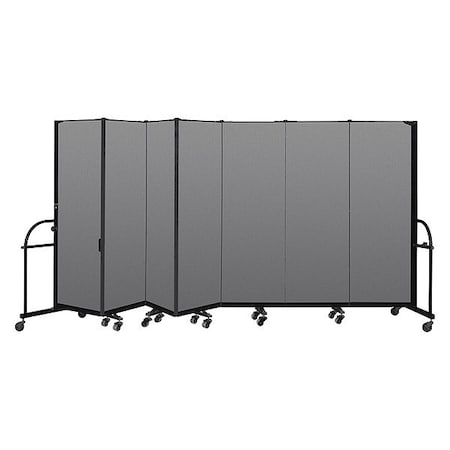 Screenflex Heavy Duty Room Divider, 7 Panel, 6 ft. H HFSL607-DG