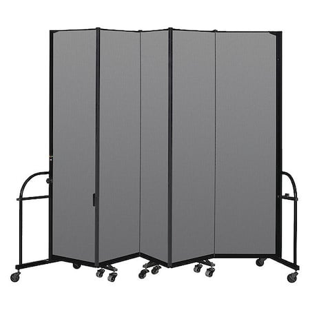 Screenflex Heavy Duty Room Divider, 5 Panel, 7 ft. 4" HFSL745-DG