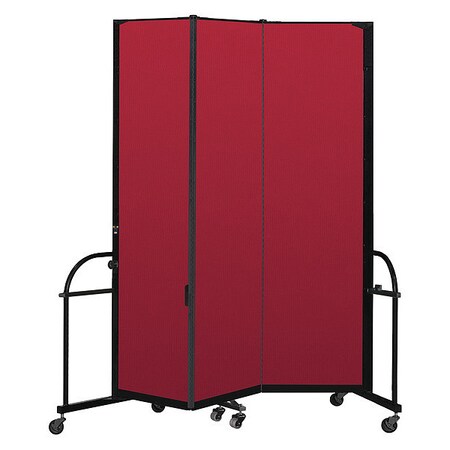 Screenflex Heavy Duty Room Divider, 3 Panel, 7 ft. 4" HFSL743-DR