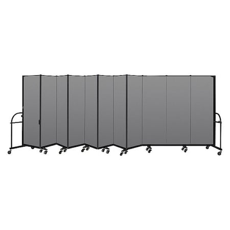 Screenflex Heavy Duty Room Divider, 11 Panel, 6 ft. H HFSL6011-DG