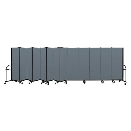 Screenflex Heavy Duty Room Divider, 13 Panel, 6 ft. H HFSL6013-DB