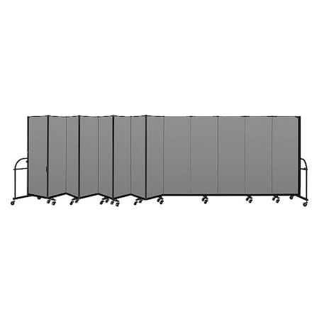 Screenflex Heavy Duty Room Divider, 13 Panel, 6 ft. H HFSL6013-DG