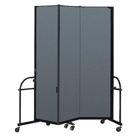 Screenflex Heavy Duty Room Divider, 3 Panel, 7 ft. 4" HFSL743-DB