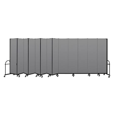 Screenflex Heavy Duty Room Divider, 13 Panel, 7 ft. 4 HFSL7413-DG
