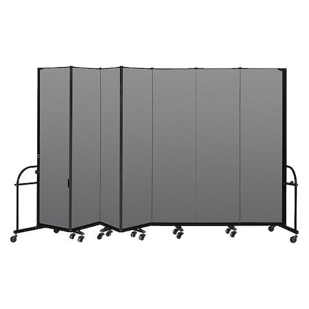 Screenflex Heavy Duty Room Divider, 7 Panel, 7 ft. 4" HFSL747-DG