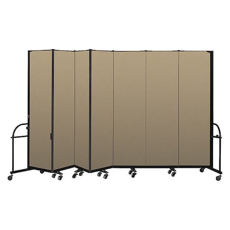 Screenflex Heavy Duty Room Divider, 7 Panel, 7 ft. 4" HFSL747-DW