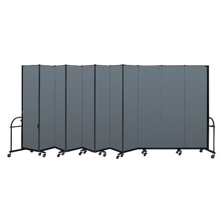Screenflex Heavy Duty Room Divider, 11 Panel, 7 ft. 4 HFSL7411-DB