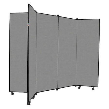 Screenflex Display Tower, 6 Panel, 6ft.5"H, Stone CDS686-DG