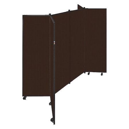 Screenflex Display Tower, 6 Panel, 6ft.5"H, Dark Brown CDS686-DD
