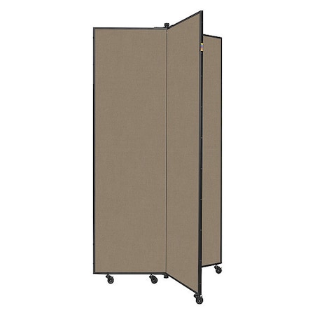 Screenflex Display Tower, 3 Panel, 5ft.9"H, Walnut CDS603-DO