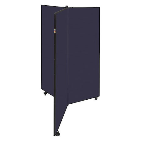 Screenflex Display Tower, 3 Panel, 5ft.9"H, Navy CDS603-DV
