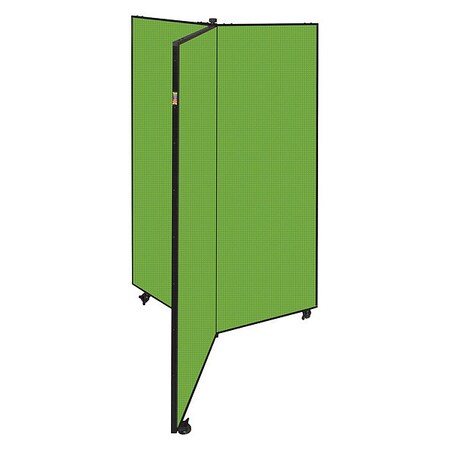 Screenflex Display Tower, 3 Panel, 5ft.9"H, AppleGreen CDS603-DA