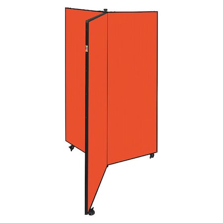 Screenflex Display Tower, 3 Panel, 5ft.9"H, Orange CDS603-DJ