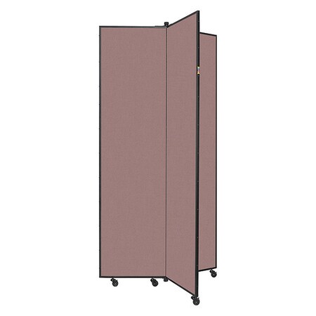 Screenflex Display Tower, 3 Panel, 6ft.5"H, Rose CDS683-DM
