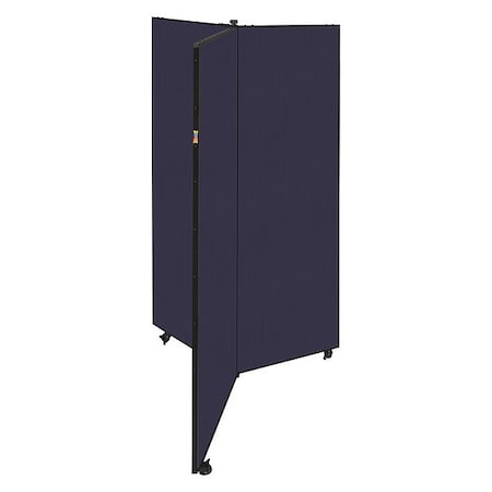 Screenflex Display Tower, 3 Panel, 6ft.5"H, Navy CDS683-DV